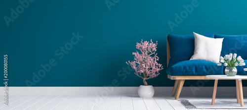 Hipster style interior background, 3D render photo