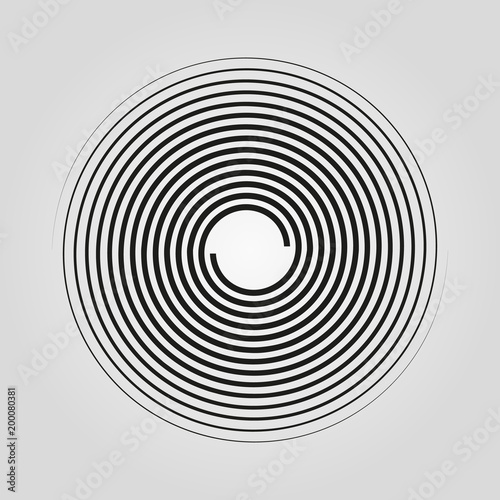 Spiral icon. Helix and scroll, gyre, curl, loop, spiral symbol. Flat design. Stock - Vector illustration