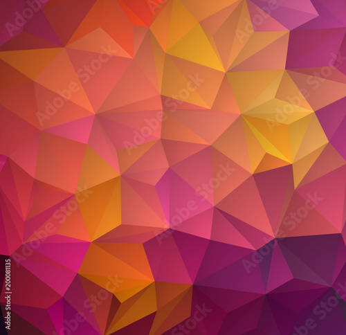 Abstract multicolored polygon, low polygon background. Transfusion of color. All the colors of the rainbow. Geometric Pattern