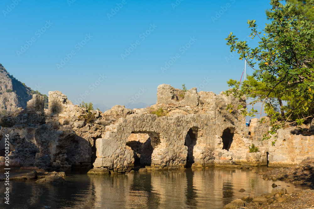 ruins of Cleopatra bathing, Marmaris, Turkey