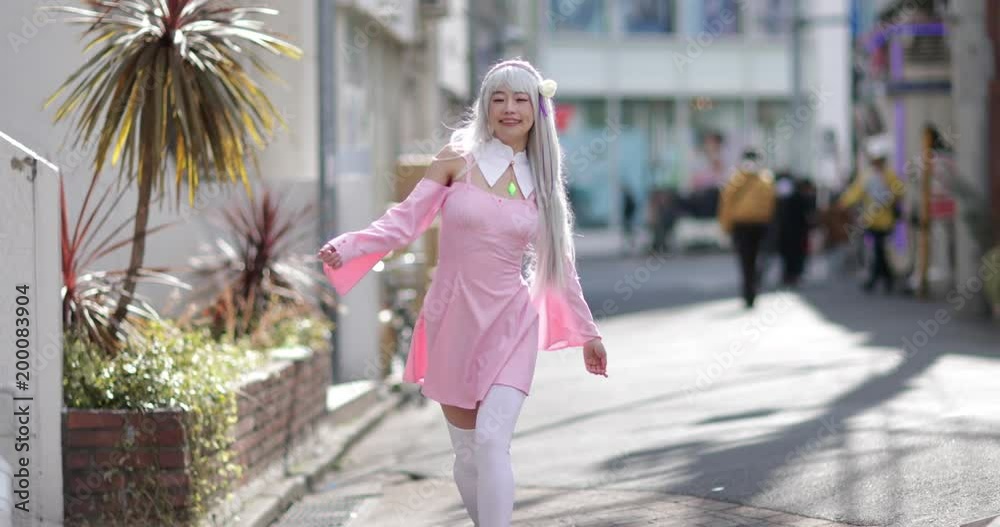 Portrait of Japanese female in Harajuku, Tokyo, Japan