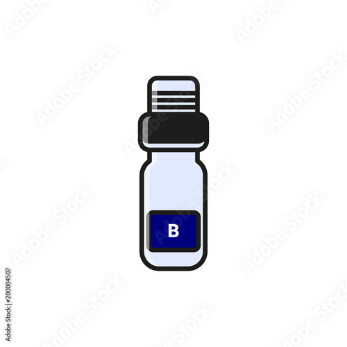 Doping control emblem. Tubes B for safe storage and transportation of doping samples.