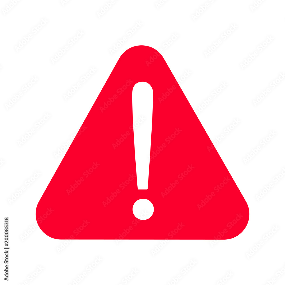 Attention Caution Danger Icon Exclamination Point Mark In The Red Triangle Sign Symbol Or Sticker Element Isolated On White Background Flat Style Design Vector Illustration Stock Vector Adobe Stock Attention Caution Danger Icon Exclamination Point Mark In The Red Triangle Sign Symbol Or Sticker Element Isolated On White Background Flat Style Design Vector Illustration Stock Vector Adobe Stock