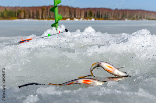 Winter fishing from the ice