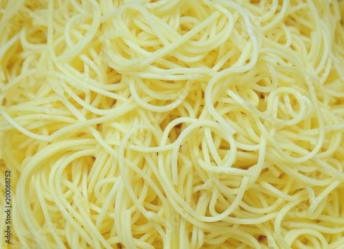 Cooked Yellow Egg Noodles for Asian Cooking