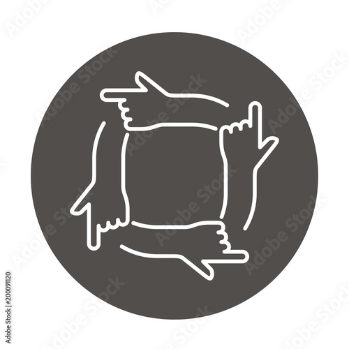 Hands pointing each other - responsibility concept