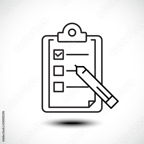 Wish list line icon, Vector illustration