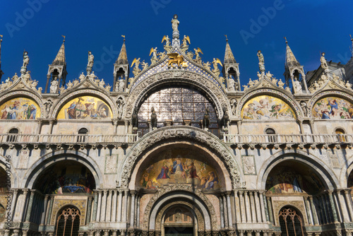 Basilica San Marco, facade. San Marco Cathedral in Venice, Italy © gabrix7