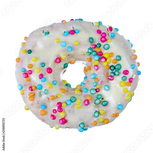 Sweet donut with color decoration