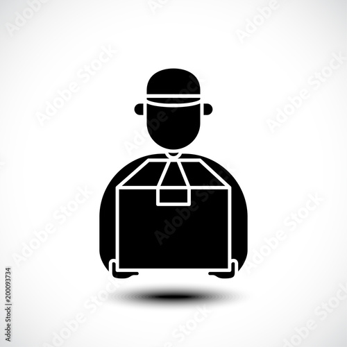 Delivery man icon. Vector i...