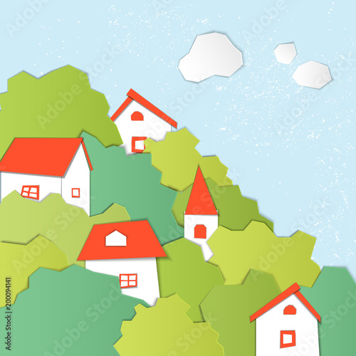 Houses and trees