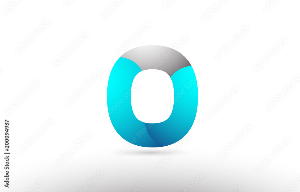 grey blue number 0 zero logo 3d design grey blue number 0 zero logo 3d design