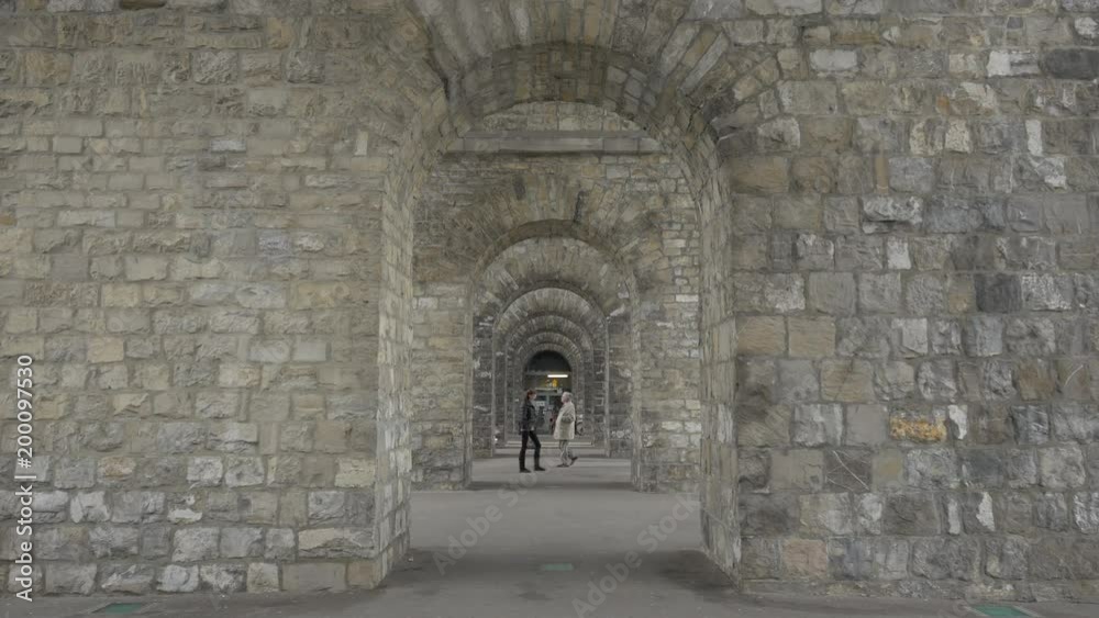 Stone arches in Place de l'Europe Stone arches in Place de l'Europe