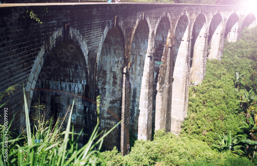 The Nine Arches Bridge Demodara is one of the most famous bridges in Sri Lanka photo