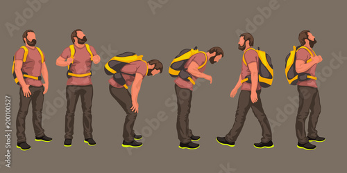 tourist hiking set