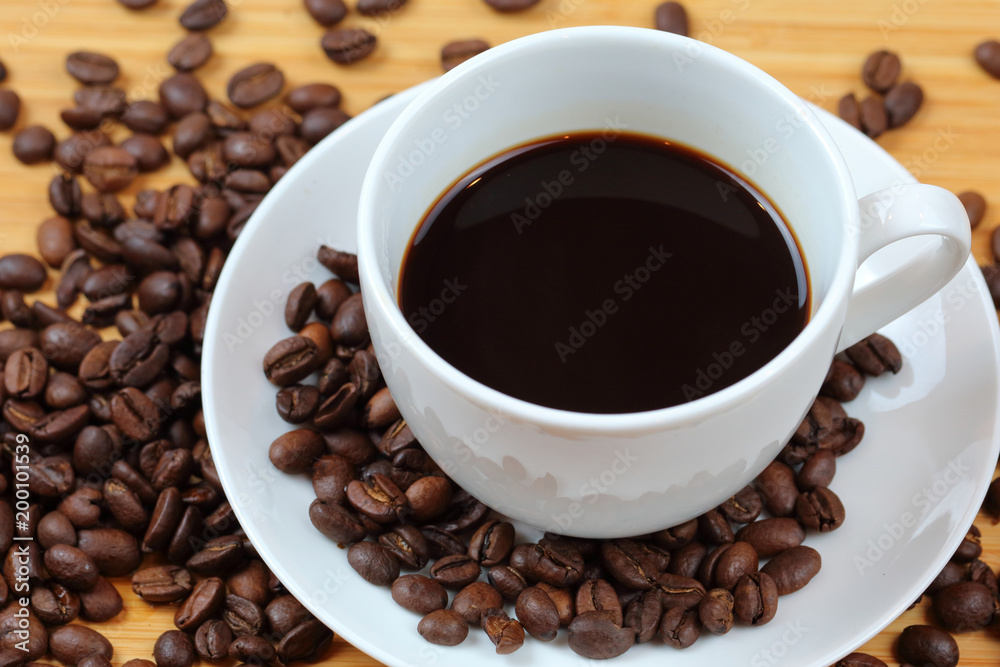 Coffee cup and coffee beans Coffee cup and coffee beans