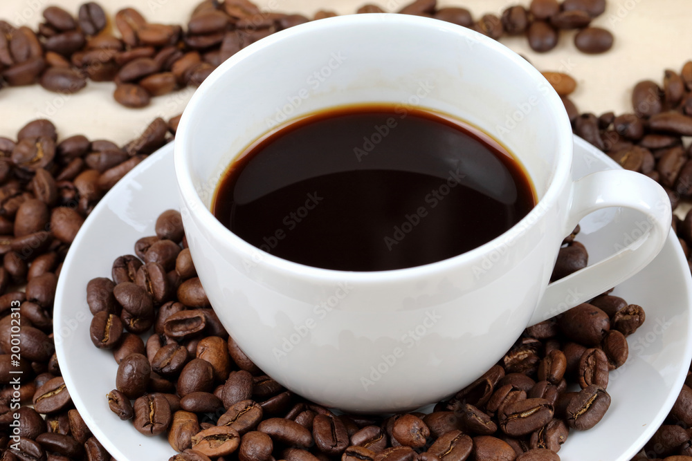 Coffee cup and coffee beans Coffee cup and coffee beans