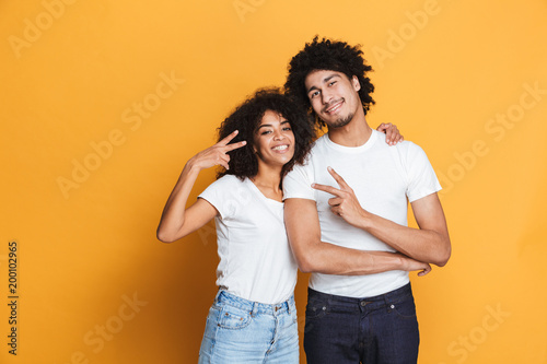 Portrait of a happy afro american couple