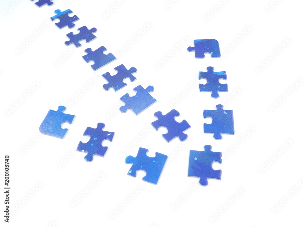 puzzles on a white background puzzles on a white background