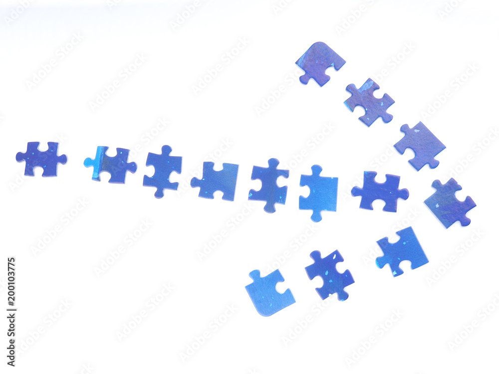 puzzles on a white background puzzles on a white background