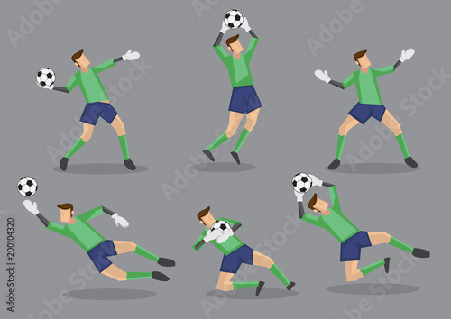 Soccer Goalkeeper Vector Icon Illustration
