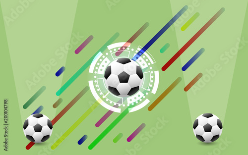 football graphics design ball on Green background vector illustratio