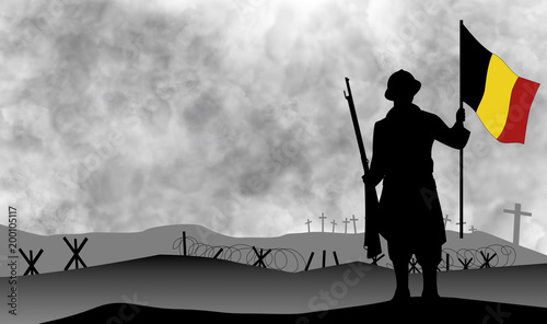 Canvas Print commemoration of the centenary of the great war, Belgium