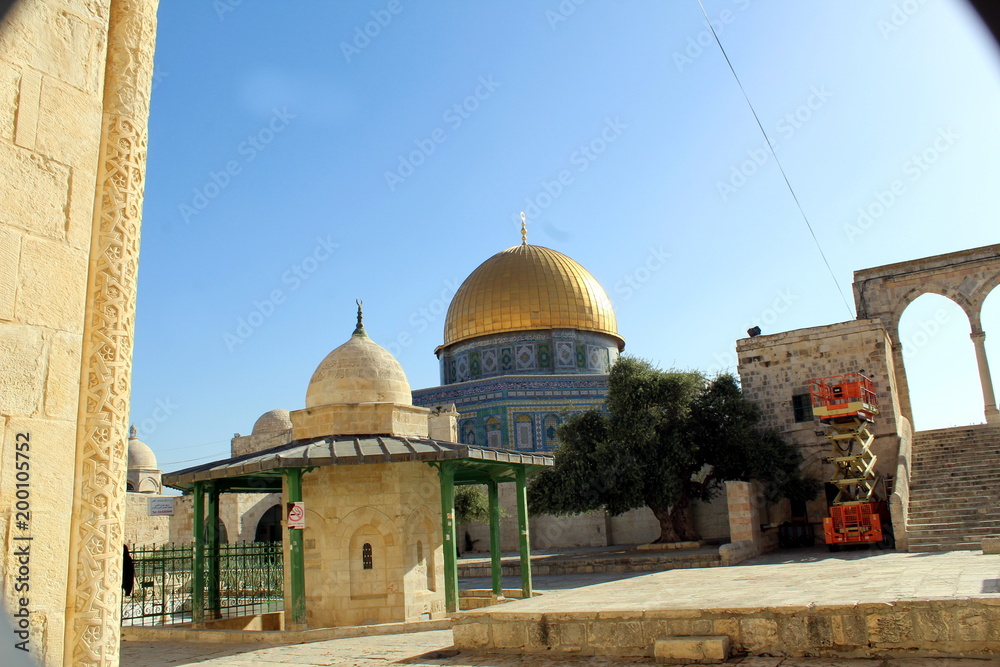 Dome of the Rock on Temple Mount in Old Jerusalem