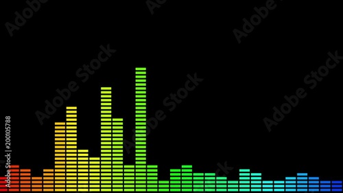 Equalizer Audio Spectrum Colored Level Dynamic Waves Background