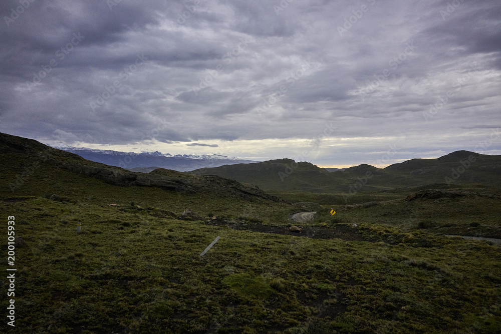 Patagonian Grasslands on a Cloudy Day