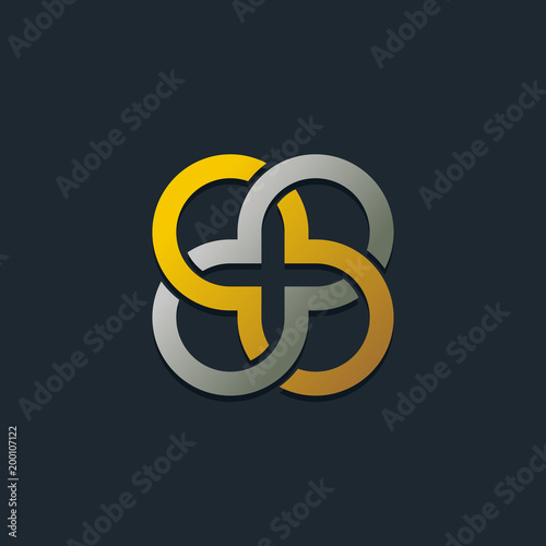Double Endless infinity symbol. Infinite icon. Limitless logo. Vector Logo Template. 