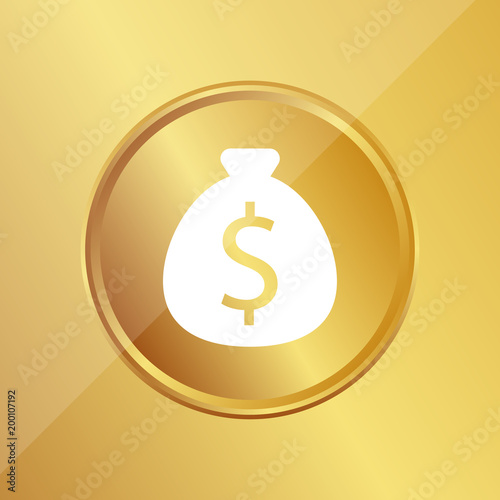 Gold Medaille - Geldsack Dollar