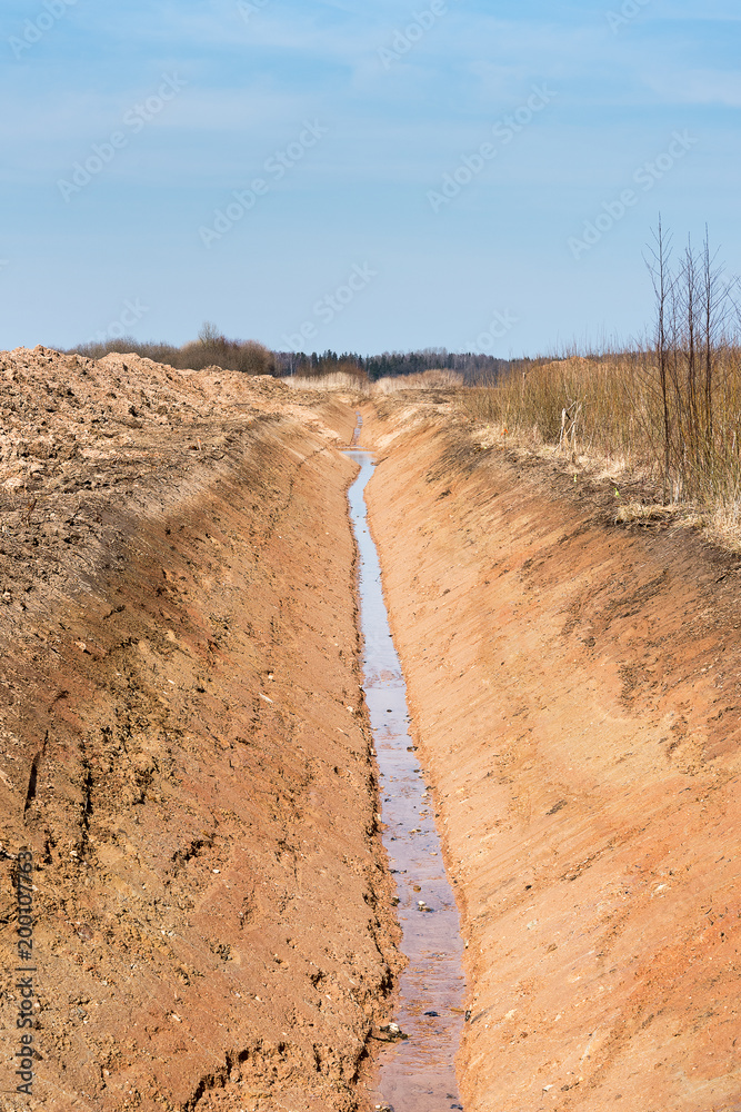New agricultural ditch.