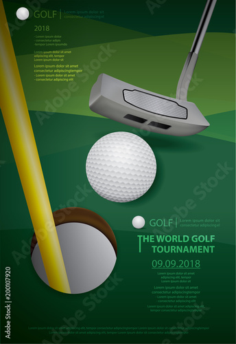 Poster Golf Championship Vector Illustration