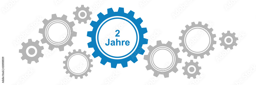 Zahnräder Banner - 2 Jahre