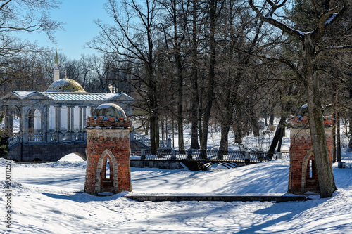 Red (Turkish) cascade with two turrets, 1770. Catherine Park, Pushkin, Russia. photo