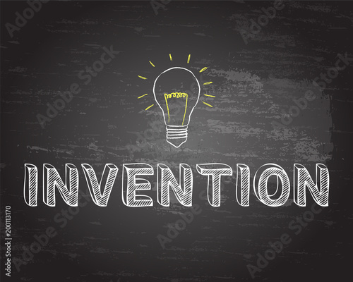 Invention Light Bulb Blackboard