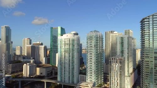 Wallpaper Mural Aerial rising shot Downtown Miami Brickel Torontodigital.ca