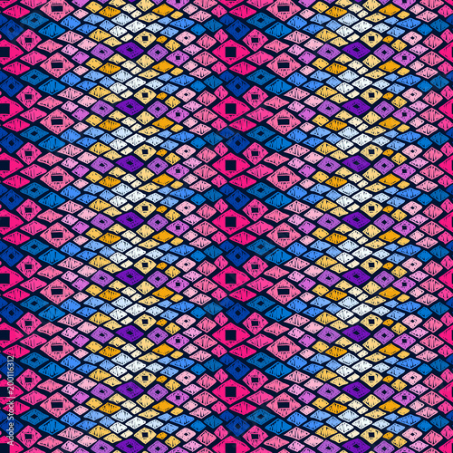Fabric pattern tribal ornament retro style skin texture 2