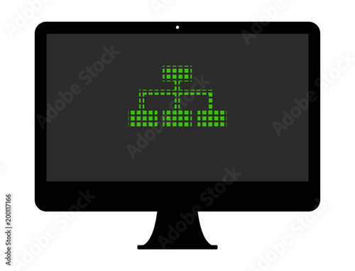 Pixel Icon PC - Netzwerk