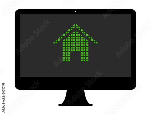 Pixel Icon PC - Haus