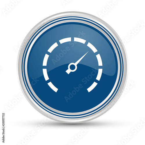 Blauer Button - Tachometer