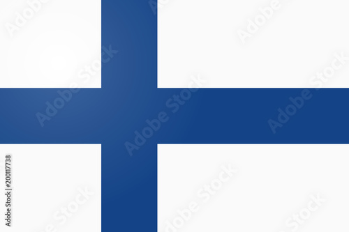 Finland flag, official colors and proportion correctly. National Finland flag. Flat vector illustration. EPS10.
