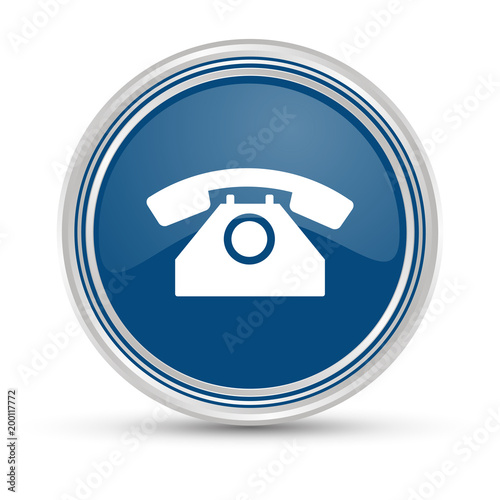 Blauer Button - Telefon