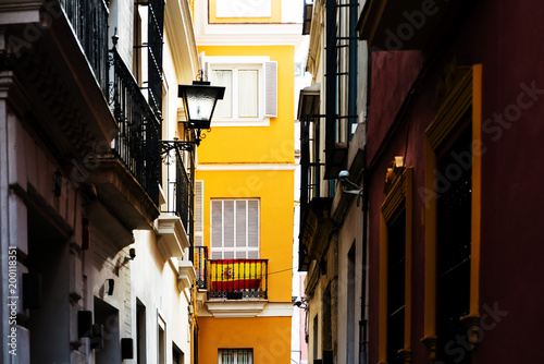Andalusian style building in Sevilla city, Spain