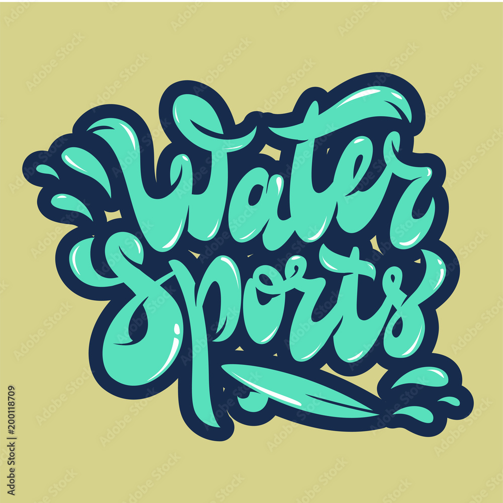 water sports lettering