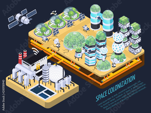 Isometric Space Colonization Concept