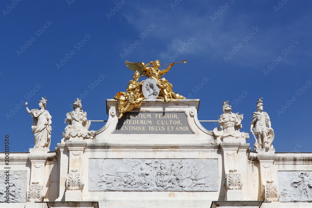 Obraz premium The Arch Héré on the Stanislas square in Nancy, France