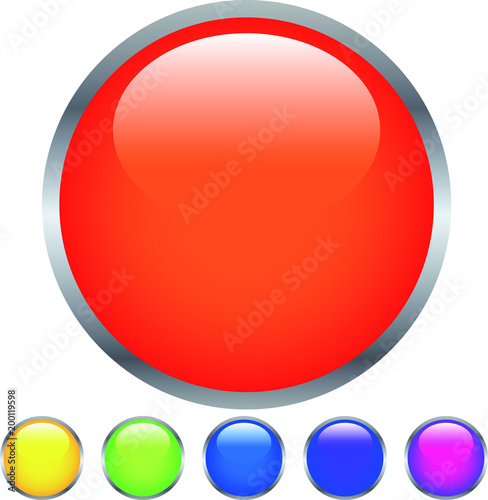 Free Download Colorful Shiny round button set 2 - GFXLoad