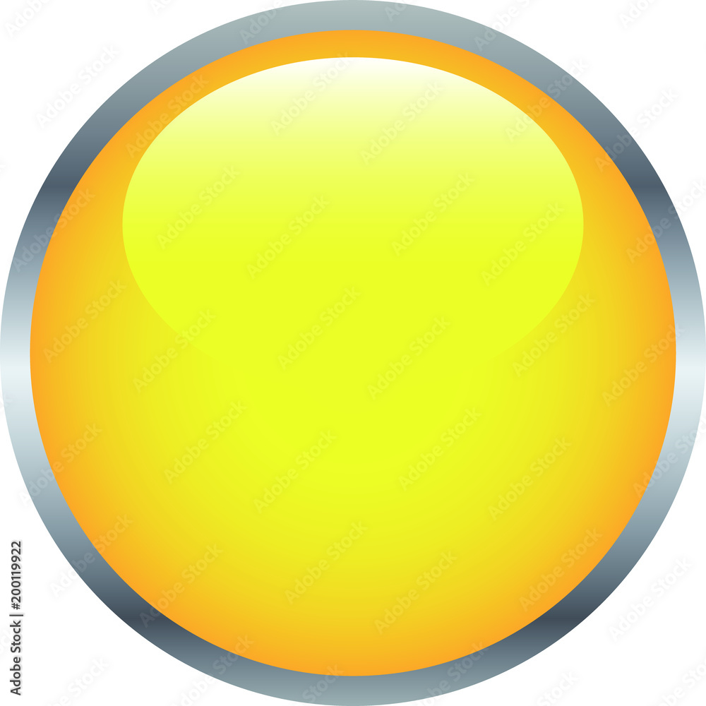 Yellow Shiny round button 2